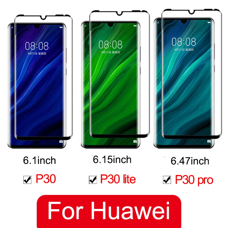 3D Защитное стекло для huawei p30lite p30pro p30 pro lite свет защитное закалённое huavei p 30pro 30 verre