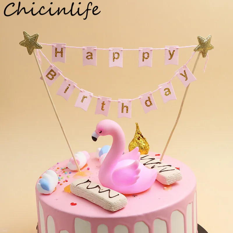 Chicinlife 1 комплект баннер С Днем Рождения торт верхние части мальчик/девочка день