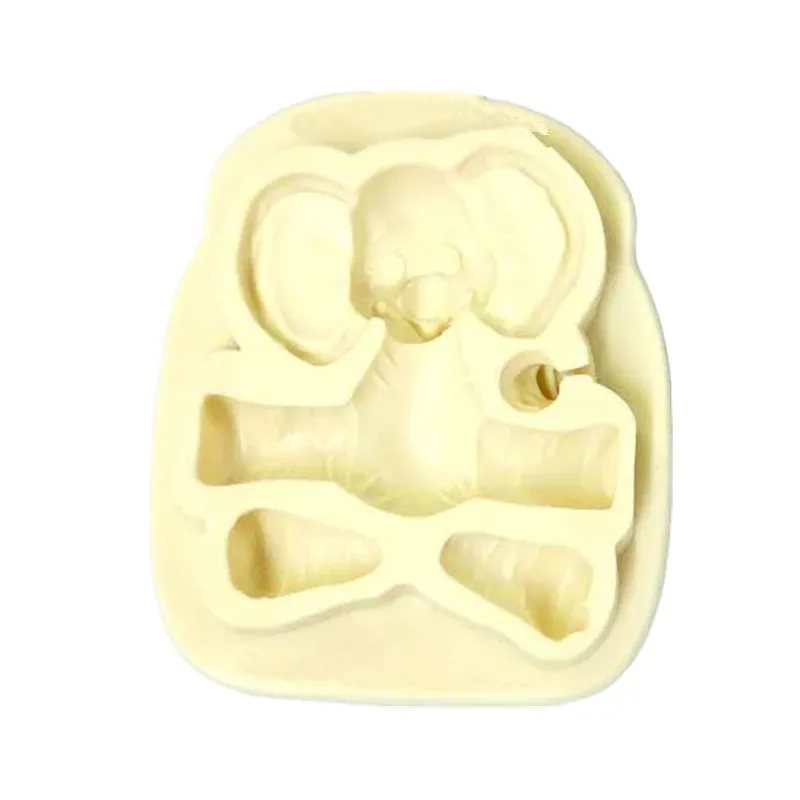 Сахарные кнопки Детские слон силиконовые формы для помадки торта Форма