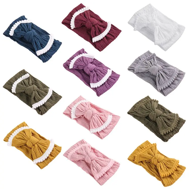 

Baby Toddler Kids Bow Knot Turban Headband Hair Band Headwrap Elastic Soft Cute Twist Head Wrap Accessories Headwear