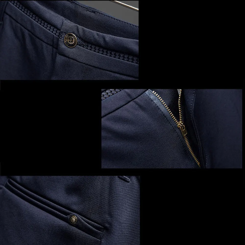 Для мужчин Брюки Блейзер Slim Fit Stretch Повседневное Формальные Свадебная одежда