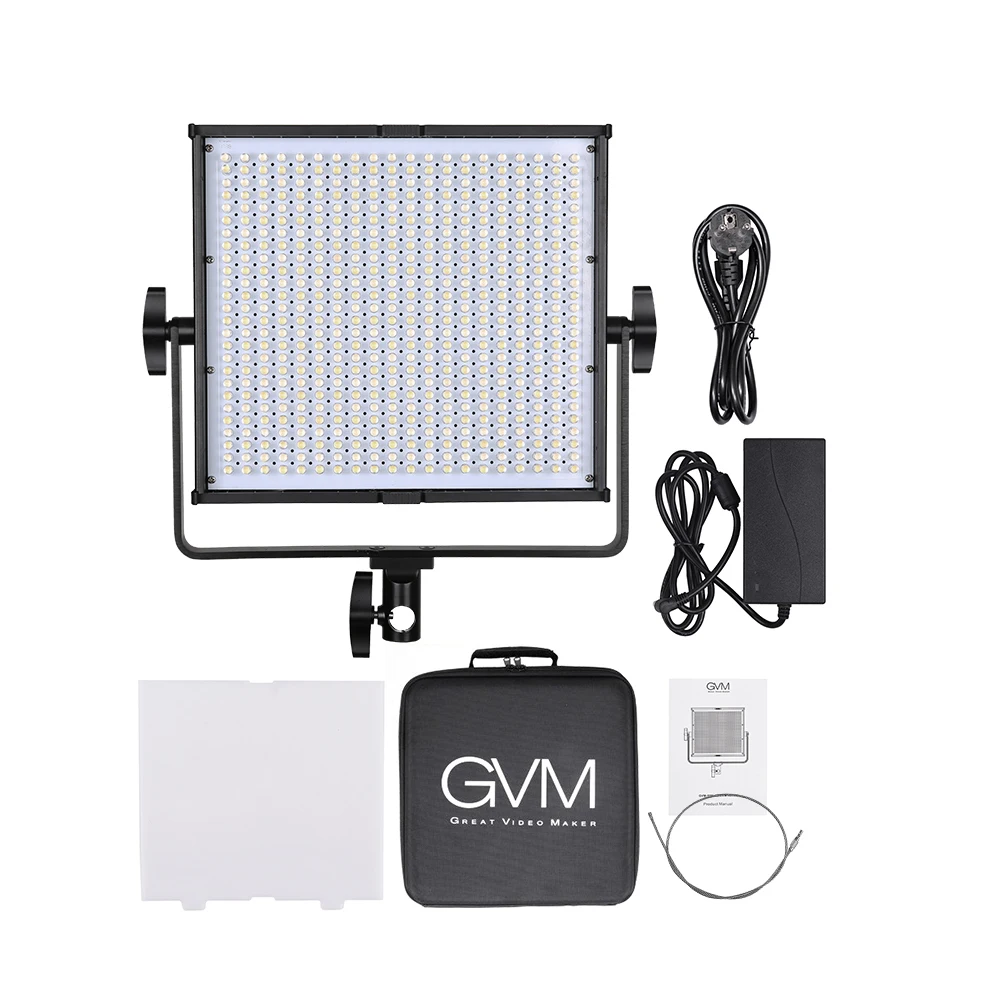 Двухцветная LED панель GVM с регулируемой яркостью и корпусом из алюминиевого