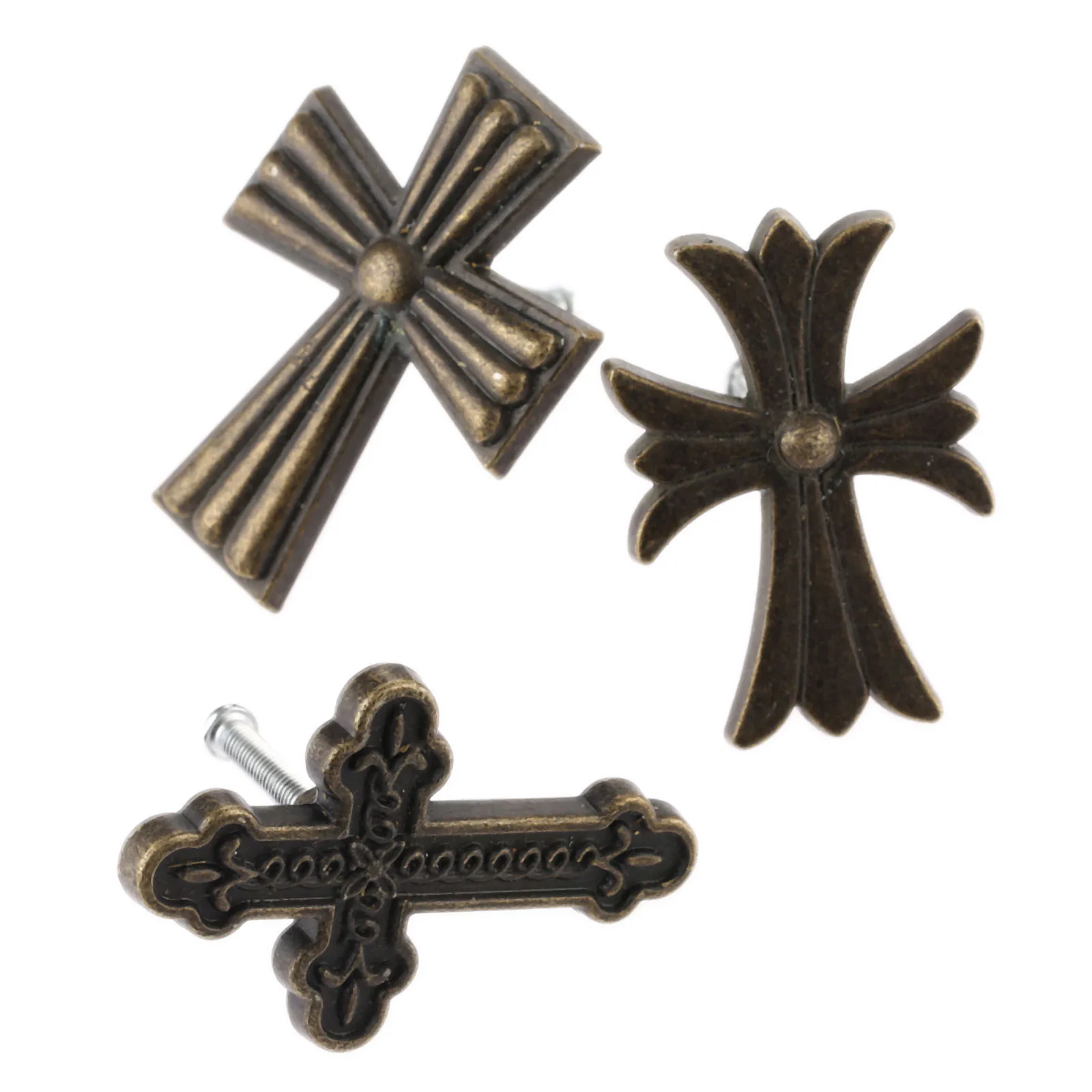 1 шт. мебель обрабатывает антикварную бронзу поперечный шкаф для дверей шкафа