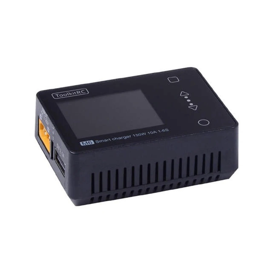 Черный ToolkitRC M6 150 Вт 10A 2-6S Мини карманная модель зарядное устройство сервопривод баланс зарядное устройство для FPV гоночный Дрон - Цвет: Черный