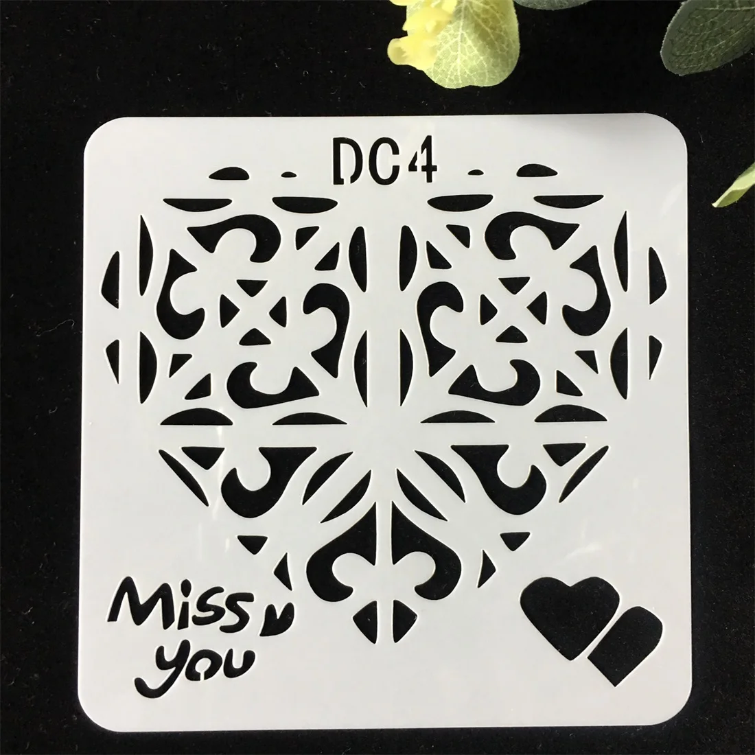 1 шт. 13 см Miss You Love Heart DIY Поделки трафареты настенная краска скрапбук печать