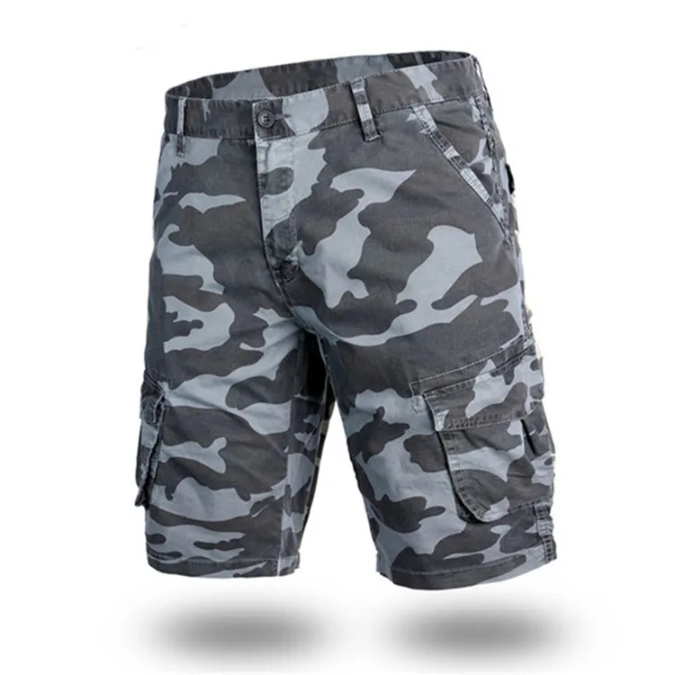 Gray camouflage Горные мужские летние походные шорты для спорта на открытом воздухе, отдыха, Походов, Кемпинга, бега, камуфляжные мужские короткие брюки VA429 - Цвет: Gray camouflage