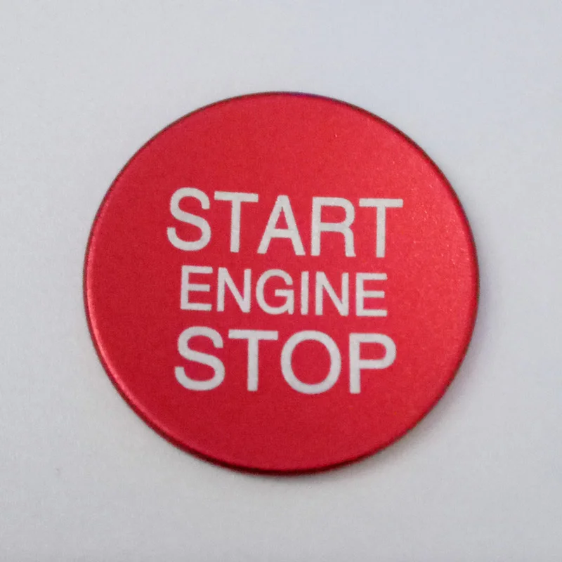 Автомобильная наклейка для внутреннего интерьера кнопка Start Stop чехол Аксессуары Стайлинг для Alfa Romeo Giulia Stelvio красный синий Алюминиевый переключатель