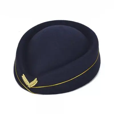 navy 13 цветов, шерстяная фетровая воздушная шляпа, берет, базовая шапка стюардессы, официальная форма, шапка s - Цвет: navy