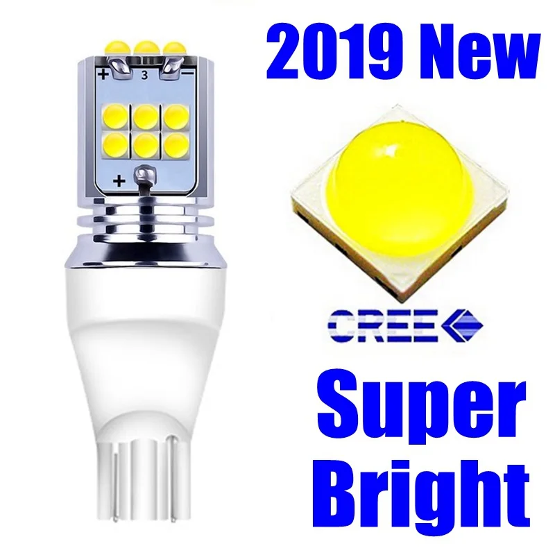2 шт. T15 W16W WY16W супер яркий 1800LM CREE чип светодиодный Автомобильный задний тормозной светильник обратный светильник автомобильный сигнал поворота Белый Красный Янтарный Желтый