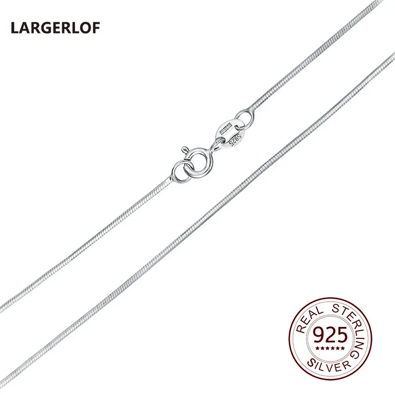 Largerlof змея ожерелье 925 серебряные ожерелья и кулоны Модные женские туфли Цепи