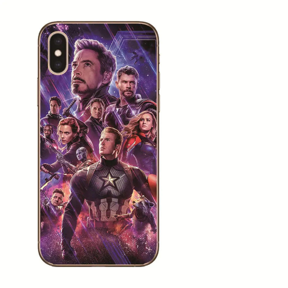 For iPhone X XS MAX XR 8 7 6 6S Plus 5 5s Etui Fundas Cool Marvel Avengers Iron Man Captain America Superhero Coque Phone Case |