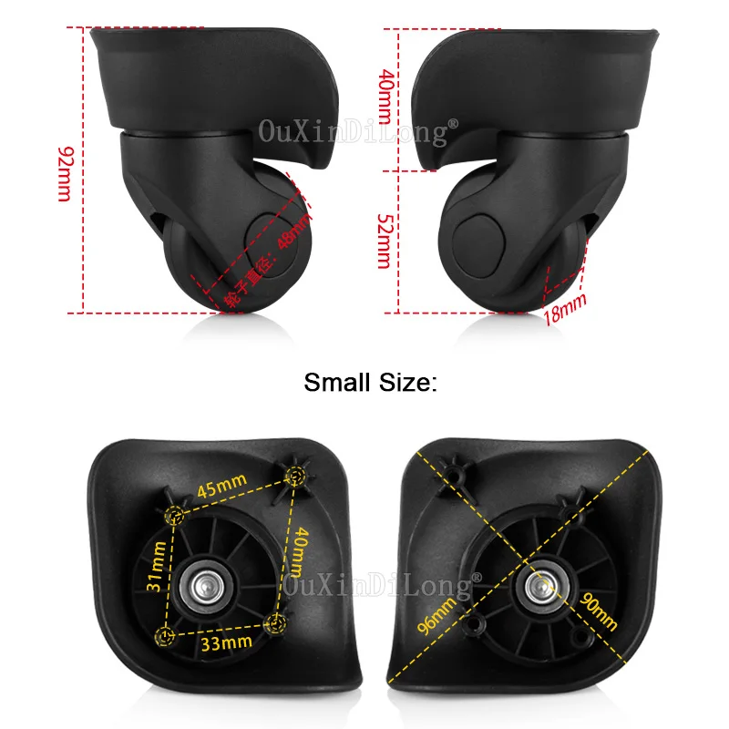 1 пара Серый/Черный Запасные части для багажа колеса аксессуары чемодана ремонт