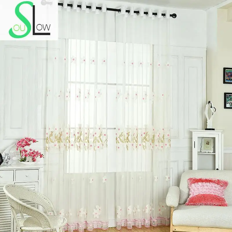 Медленная душа полотенце занавеска персиковый цветочный пасторальный вышитые