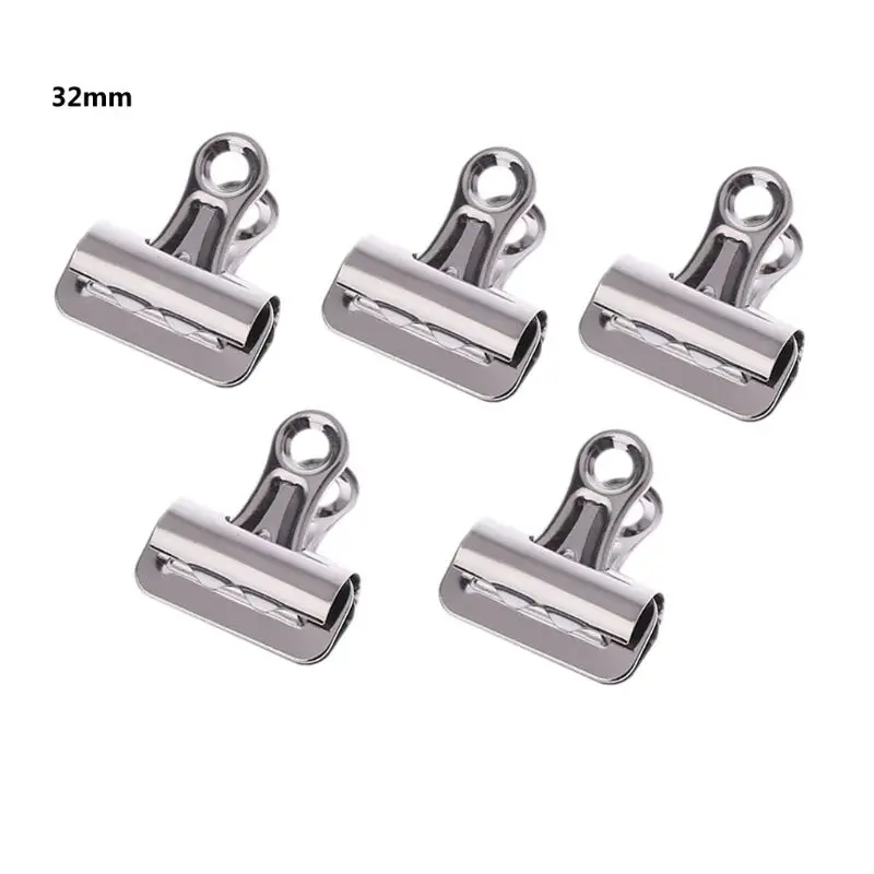 5pcs Metal Bulldog Grip Clips Food Bag Sealing Clamps File Ticket Binder Picture Money Organizer Kitchen Office School Supplies | Дом и сад