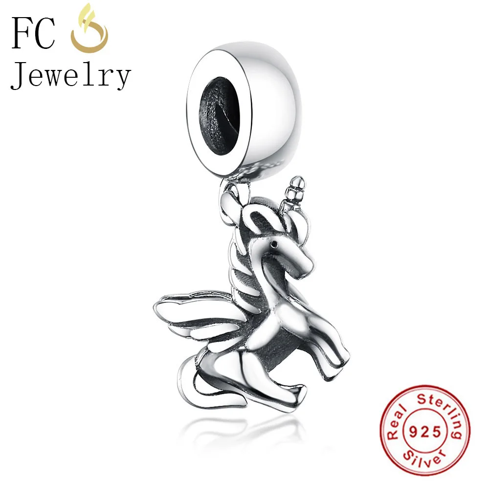 FC ювелирное изделие, браслет Pandora, 925 пробы, серебро, животное, Бабочка, эмаль, кошка, радужная подвеска, бисер, Berloque, сделай сам - Цвет: FCJ0175