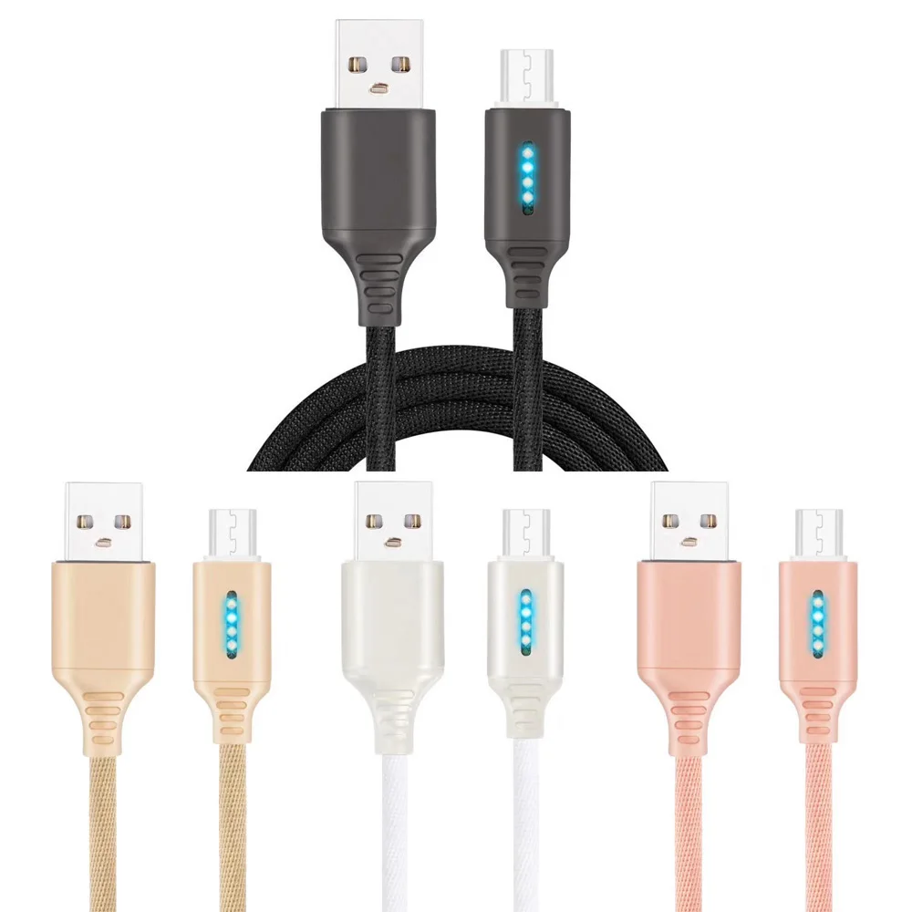 Zinc Alloy + Woven fabric Auto Power Off Cable Smart Disconnect Wire For Android 1M Safe 4 colors | Мобильные телефоны и