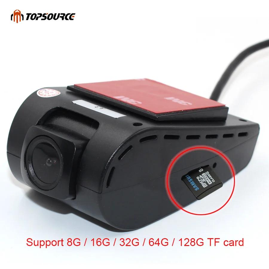 Topsource Автомобильный видеорегистратор USB для Android DVD Full HD 1080 P ночного видения