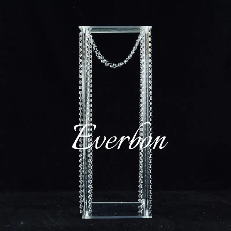 Высота 80 см прозрачная акриловая подставка для цветов ваза стол Центральная