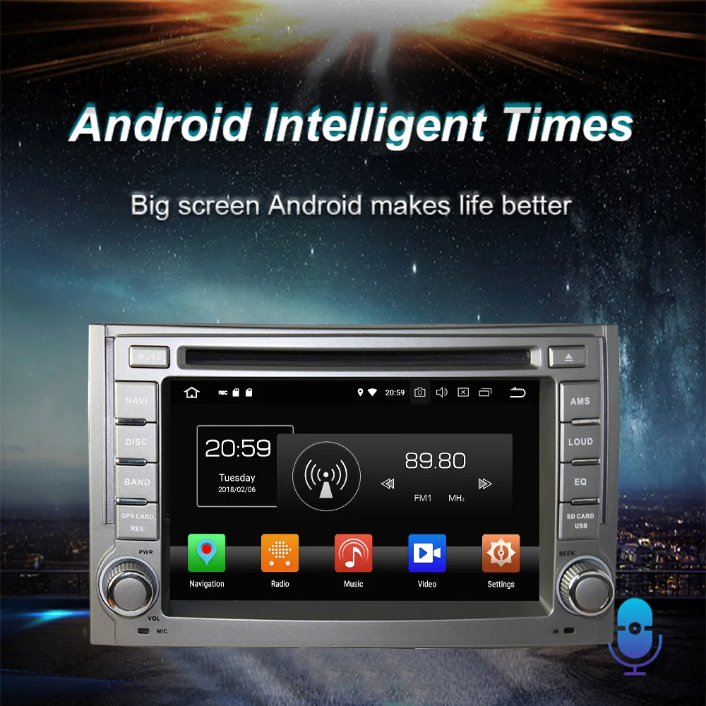 Автомагнитола 2 Din с Bluetooth mp3-плеером FM-радио для Hyundai I10 2011 2012 Android сенсорным экраном