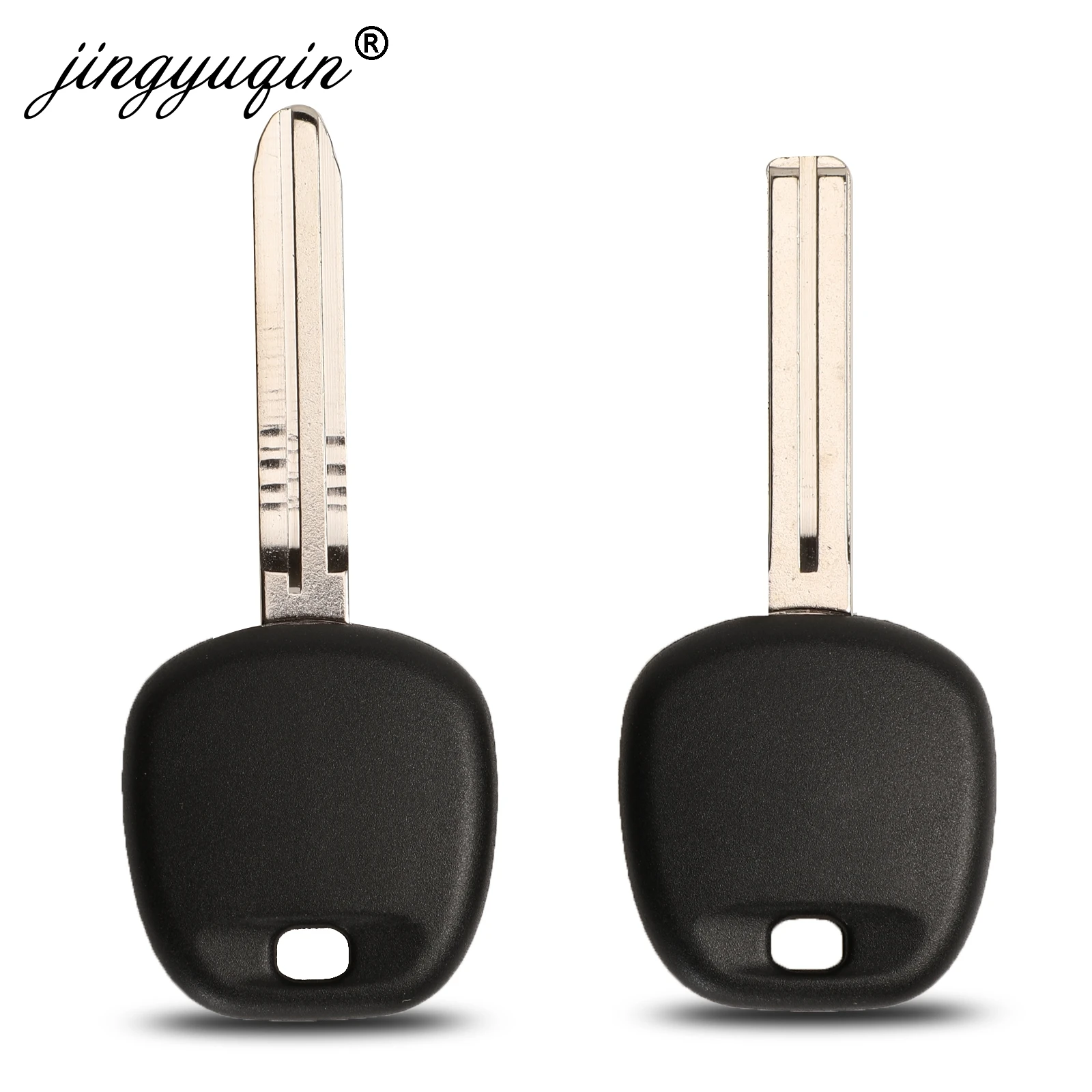 Прозрачный ключ транспондер jingyuqin для Toyota Rav4 Prado Corlla Camry Reiz Highlander Yaris Corolla TOY40 TOY43 Blade