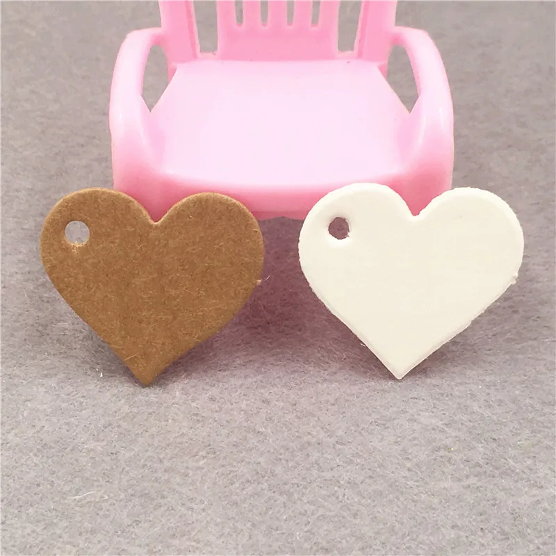 200 шт. двухцветные картонные бирки в форме сердца | Украшения и аксессуары