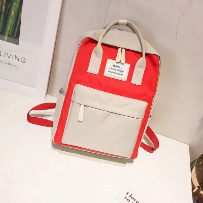 gray-red Школьные сумки для студентов женские школьные рюкзаки дорожная Повседневная сумка Mochila школьный рюкзак для девочки водонепроницаемый детский рюкзак для ноутбука - Цвет: gray-red