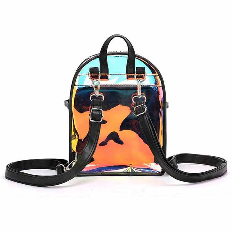 Новинка 2020 стильные женские рюкзаки с лазерной голограммой мини ПВХ женская