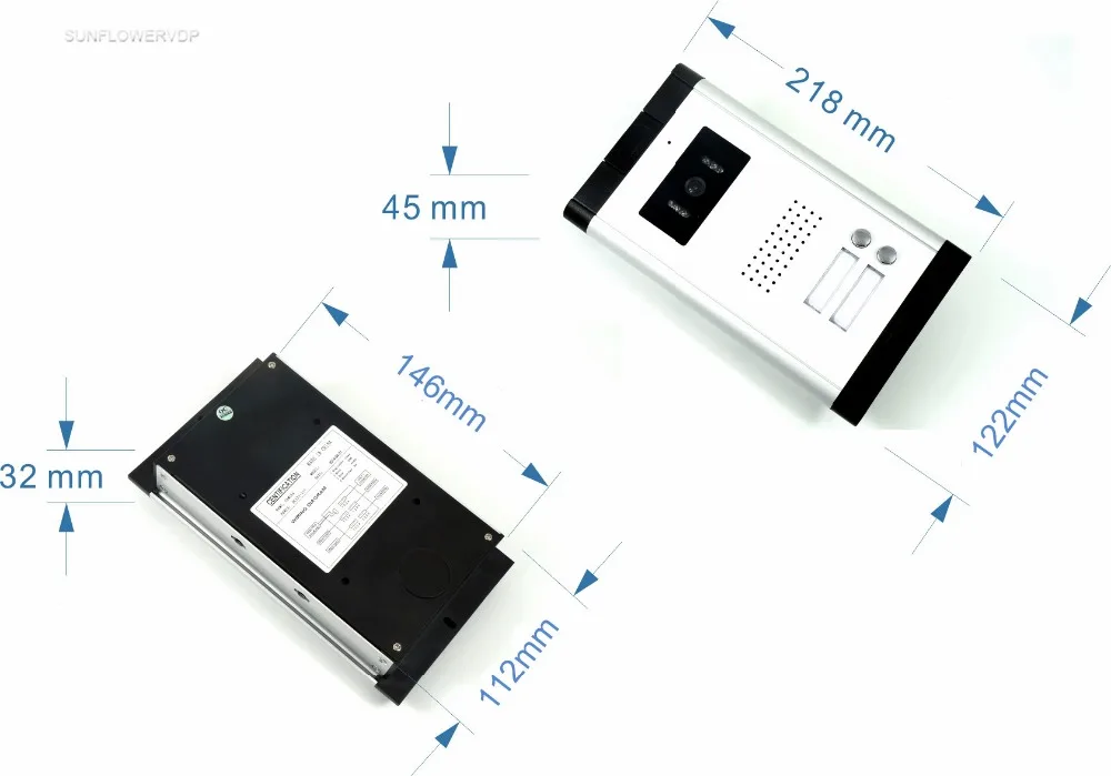 2 Apartments Video door phones intercom systems keys outdoor unit + Electronic lock Access Control ID Card Password System | Безопасность