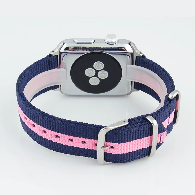 Нейлоновый ремешок для часов NATO apple watch Холщовый iwatch 3/2/1 38 мм 42 браслет умных