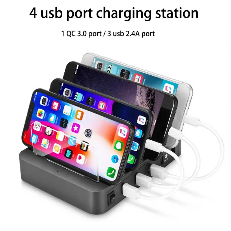 Multi Usb Charging Station For Samsung Huawei QC3.0 Charger Holder 4 Port Charge Dock For Iphone Xiaomi Tablets EU US UK AU Plug
Multi Usb Charging Station For Samsung Huawei QC3.0 Charger Holder 4 Port Charge Dock For Iphone Xiaomi Tablets EU US UK AU Plug