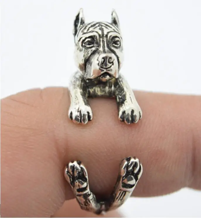 Оптовая продажа уникальное богемное шикарное ретро кольцо питбуля ручной работы