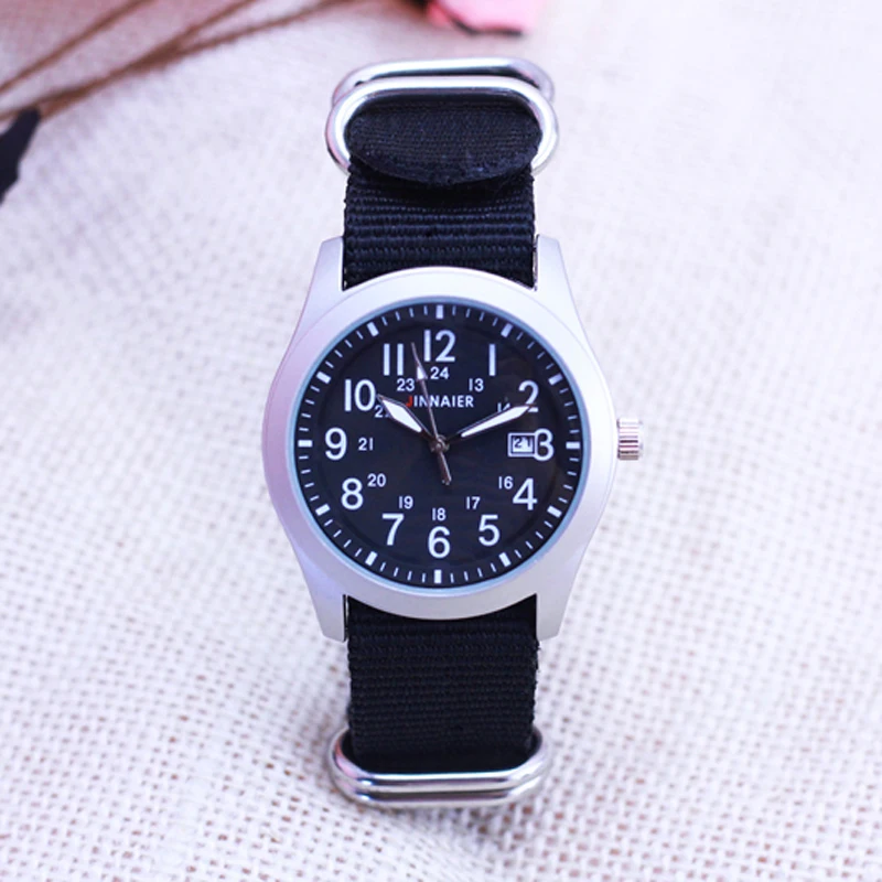 Нейлоновые часы мужские водонепроницаемые спортивные военные для мужчин