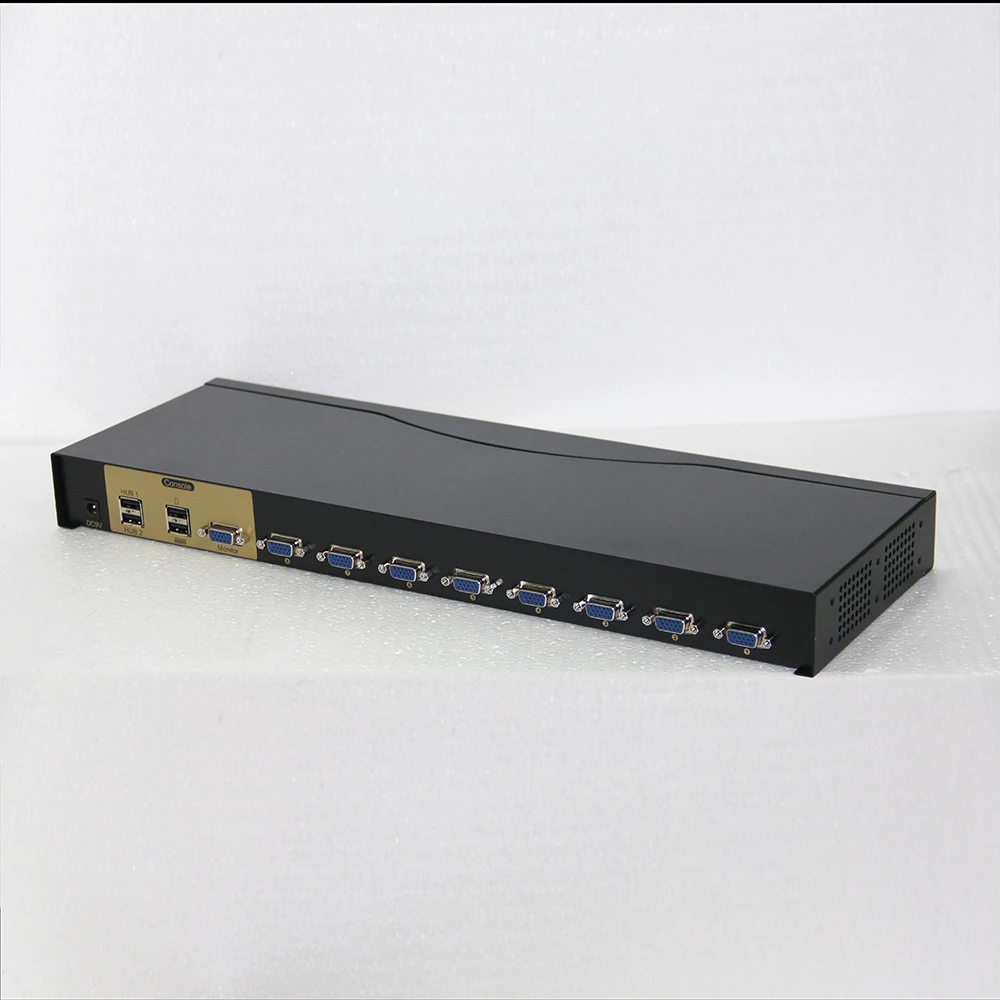 Charmvision UK801R 8 ports KVM switch USB computer switcher rack mounted 4 USB 2.0 simultaneously remote control 8 pcs kvm cable