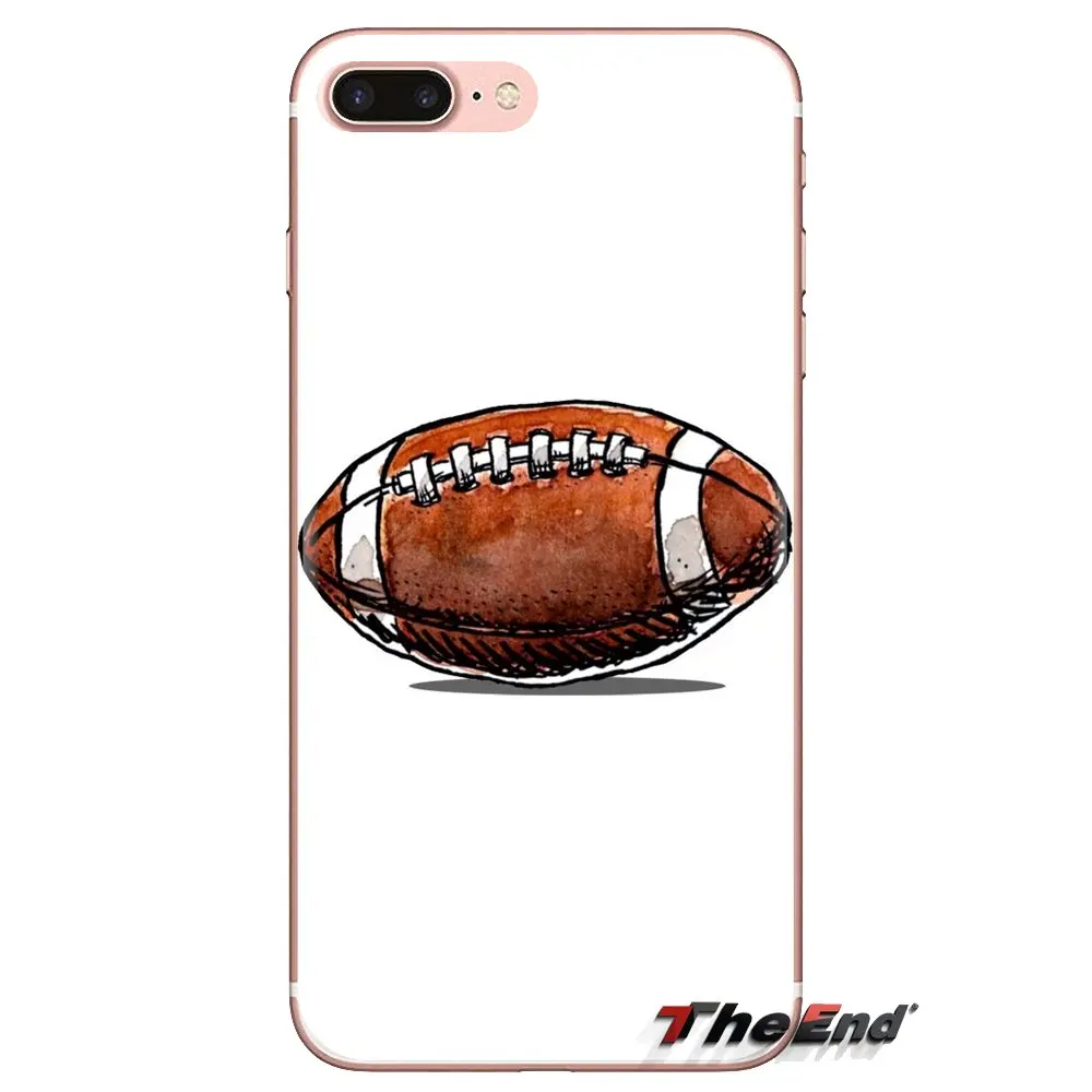 rugby ball Transparent Soft Shell Covers For Samsung Galaxy S3 S4 S5 Mini S6 S7 Edge S8 S9 S10 Plus Note 3 4 5 8 9 |