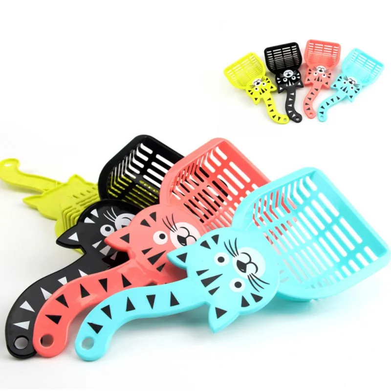 Pet Dog Cat Plastic Cleaning Tool Puppy Kitten litter Scoop Cozy Sand Poop Shovel Product For Pets Supplies|Лотки и товары для