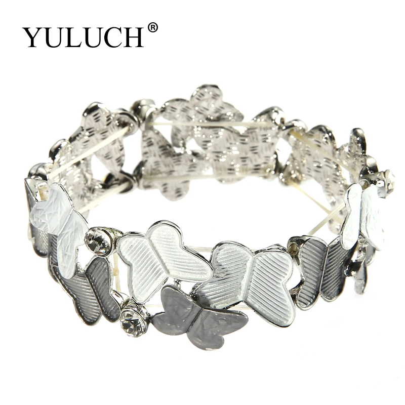 YULUCH новинка 2018 модные романтичные женские браслеты бабочки для девочек цинковый