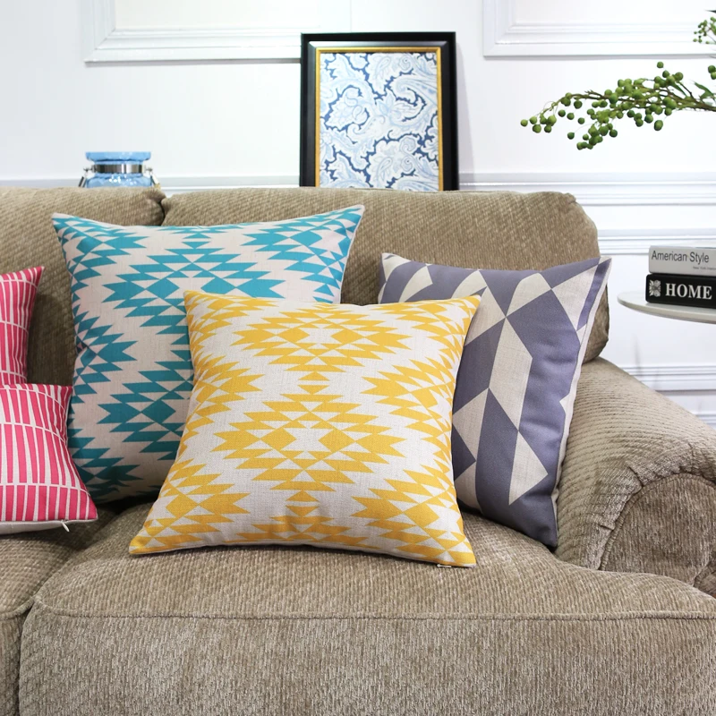 Декоративные подушки в скандинавском стиле Плотные хлопковые льняные