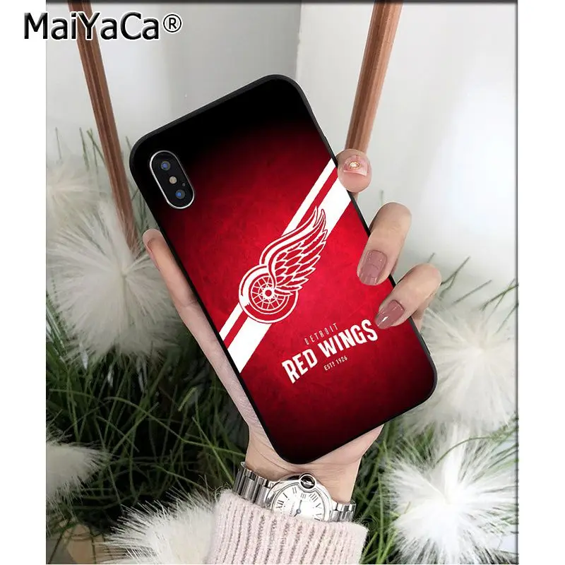 A11 MaiYaCa Detroit Red Wings TPU мягкие Аксессуары для телефонов Чехол для iPhone 6S 6plus 7 7plus 8 8Plus X Xs MAX 5 5S XR - Цвет: A11