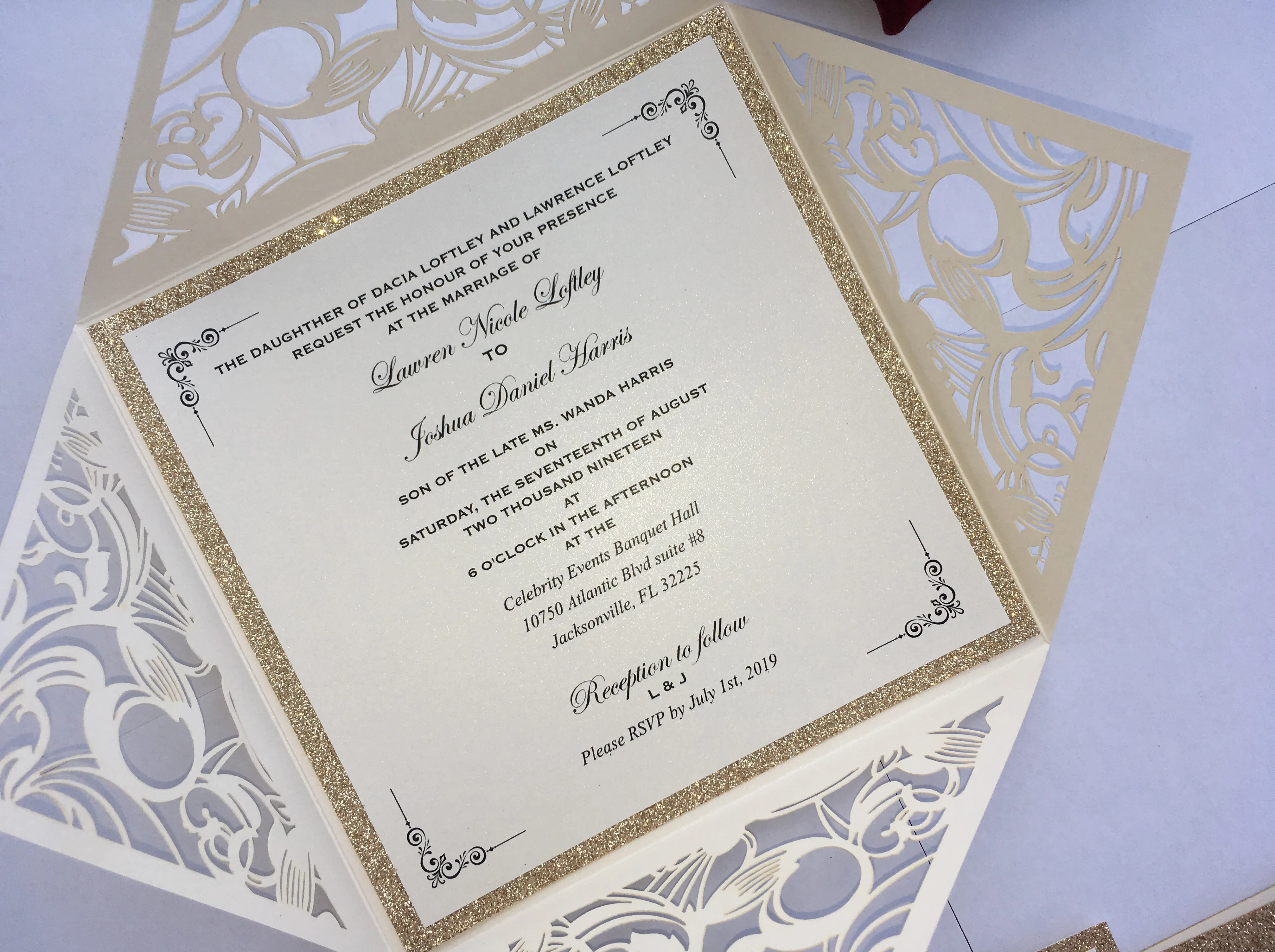 Лазерная резка под заказ цвета слоновой кости свадебные приглашения для
