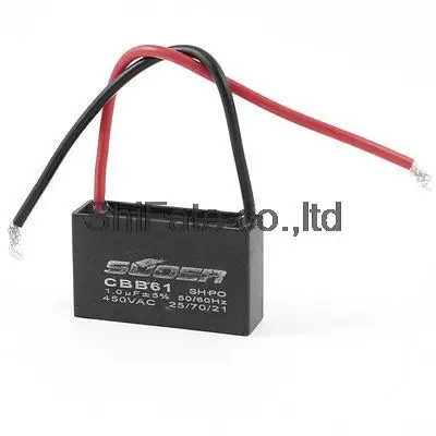 Сменный потолочный вентилятор мотор ходовой Конденсатор Черный CBB61 450VAC мкФ 50/60 Гц