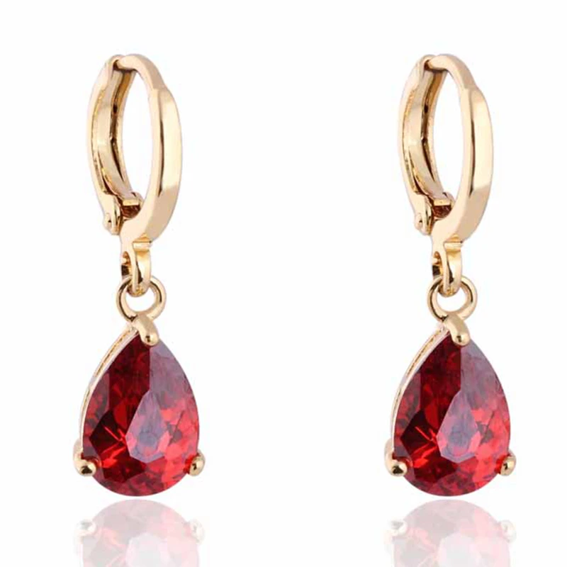 Стильный Oxblood красный гранат розовое золото модные ювелирные изделия Висячие