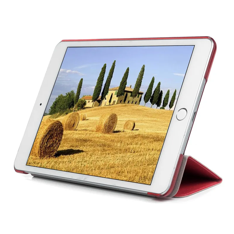 Ultra Slim Tri-fold Magnetic Leather Case For ipad 2017/Air/Air 2 9.7&quot Crystal Transparent Smart Stand Cover Shell Funda Holder |