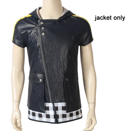 Jacket only Riku толстовка из искусственной кожи Куртка Королевство Сердца 3 костюм аксессуары для маскарада на Хеллоуин Рику водонепроницаемые чехлы на обувь под заказ - Цвет: Jacket only