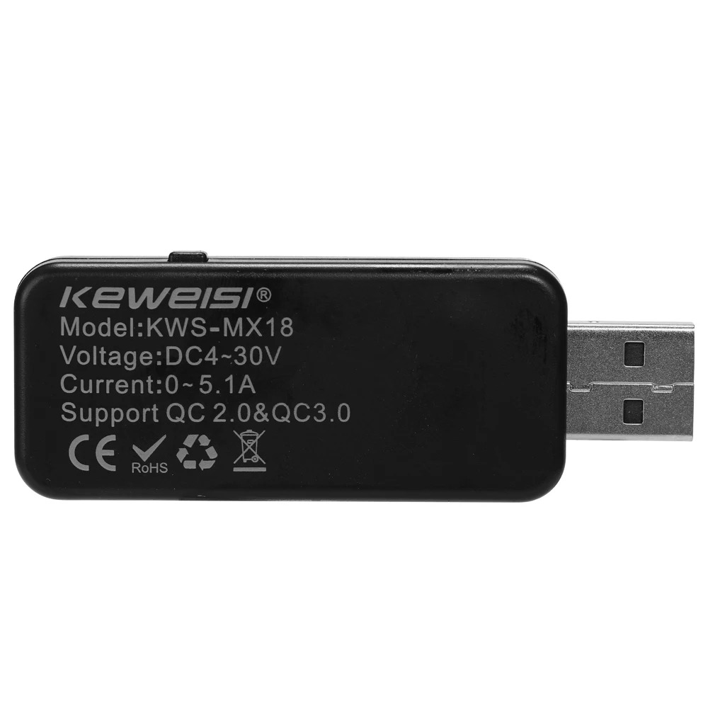 Mini Digital Voltmeter Voltage USB Tester 4-30V Current Indicator Meter Ammeter Detector Power Bank Charger Indicator