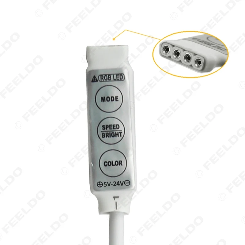 FEELOD 1 шт. 4Pin Светодиодная лента Flasher Модуль Flash Strobe контроллер DC Женский адаптер