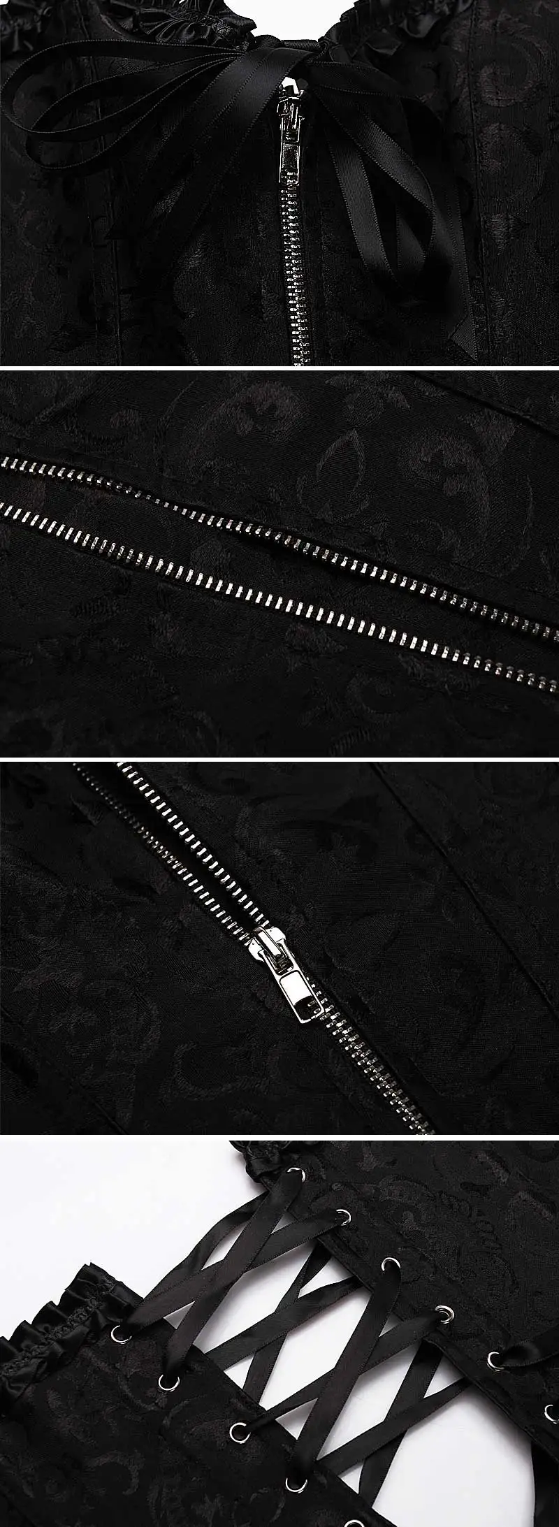 Корсет на молнии, цветочный жаккардовый бюстье размера плюс, 6XL, Gorset, на шнуровке, Korsett, для женщин, рыбьи косточки, Корсе, талия, для похудения, сексуальный корсет