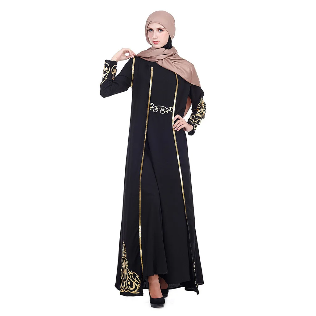 Женское мусульманское платье CHAMSGEND Abaya Элегантное повседневное летнее с длинным