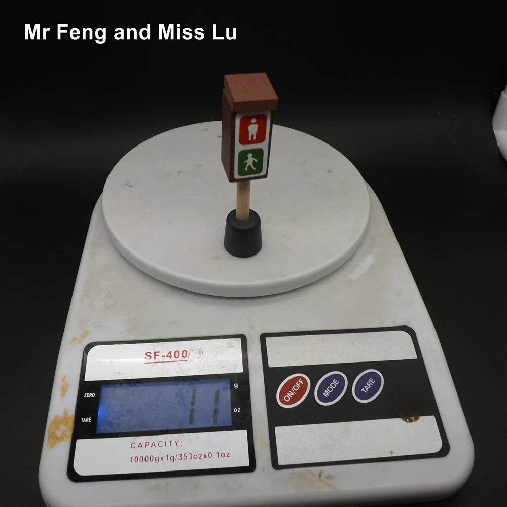 Деревянная игрушка детский дорожный знак модель пешеходсветильник мини