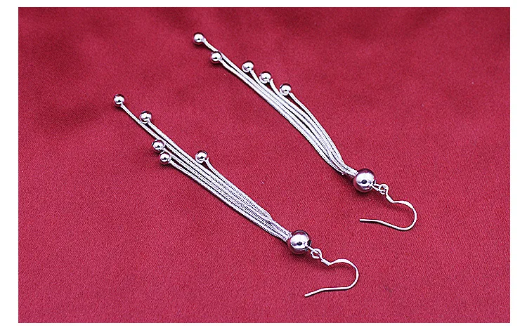 XIYANIKE 925 пробы серебряные ретро длинные серьги с кисточками, серебряные серьги для женщин, серьги из стерлингового серебра, ювелирные изделия Brincos VES6312