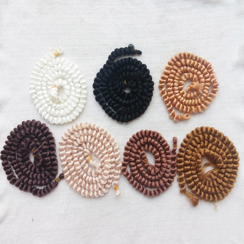 5 шт./лот горячая Распродажа аксессуары для кукол натуральные цвета кудрявые